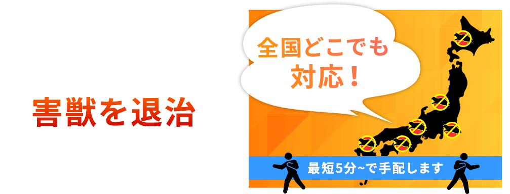 電光石火のスピードで害獣を退治